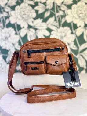 Mossimo Supply Co. Brown Leather Crossbody Bag NWT